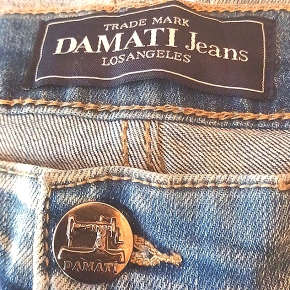 DAMATI Distressed Men's Uniquely Designed Upscale Blue Jeans Size 42 × 44 - Picture 8 of 15
